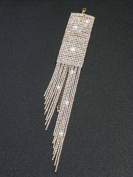 Rhinestone Tassel Decore Bracelet.
