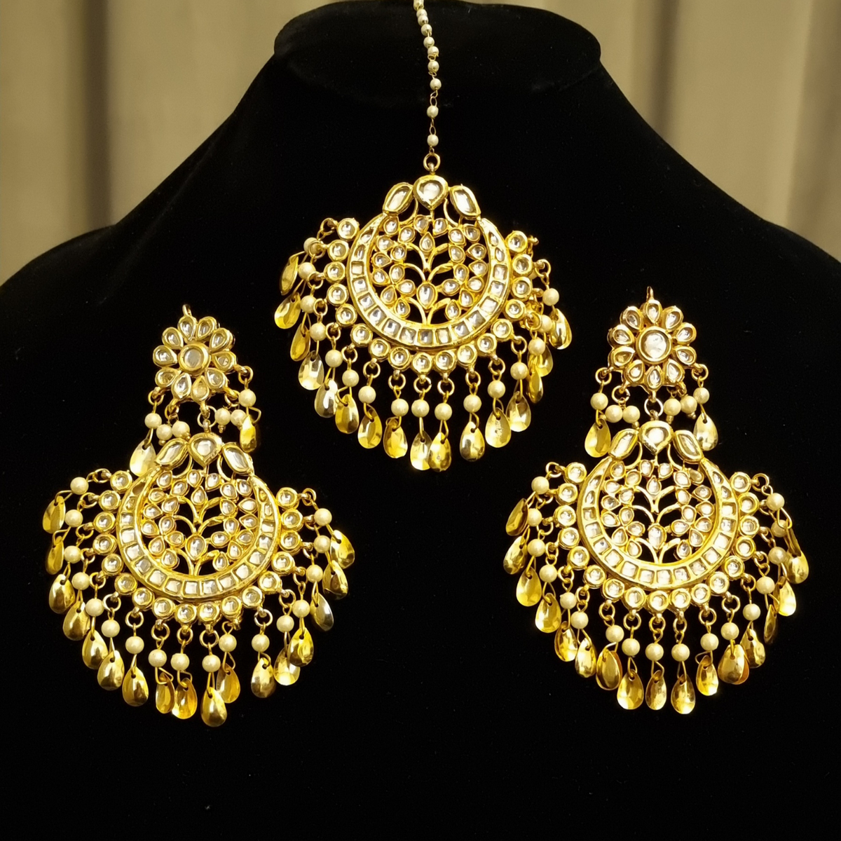 Maang Tikka Set Peepal Patti Set Pipal Patti Earrings New Design