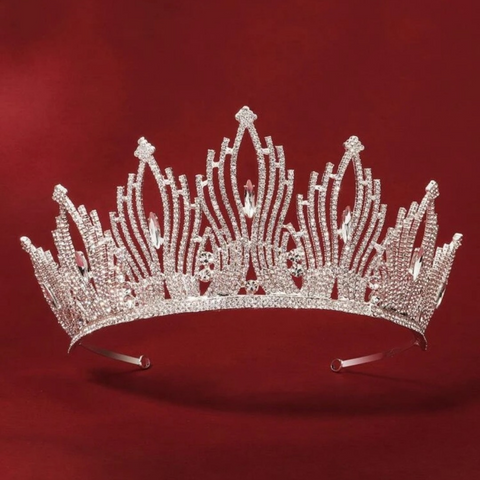 Crown design rhinestone hair accessory