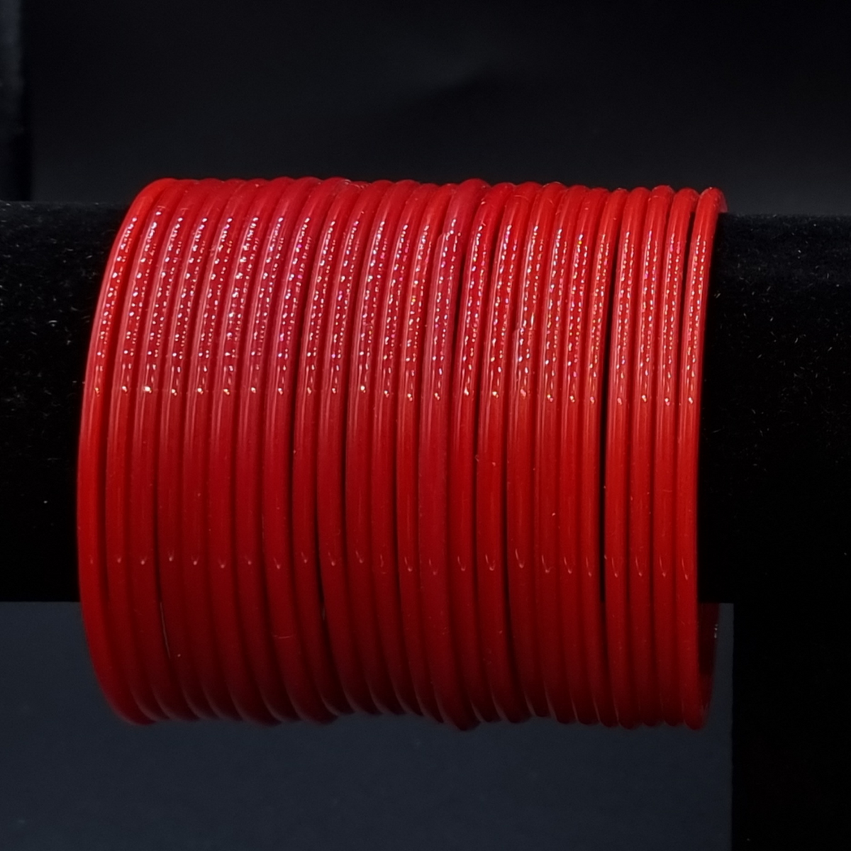 Red Glass bangles hand set – Stylbl - Main Image