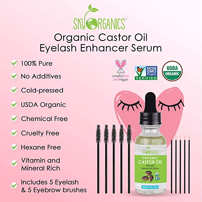 Organic Castor Oil By Sky Organics, Cold-Pressed, 100% Pure – Stylbl