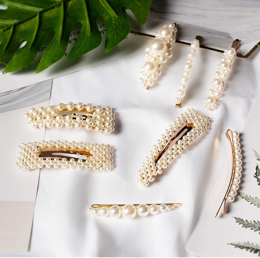 Onlyesh 8 PCS Pearl Hair Clips, Elegant Fashion Gold Hair Barrettes Pi –  Stylbl