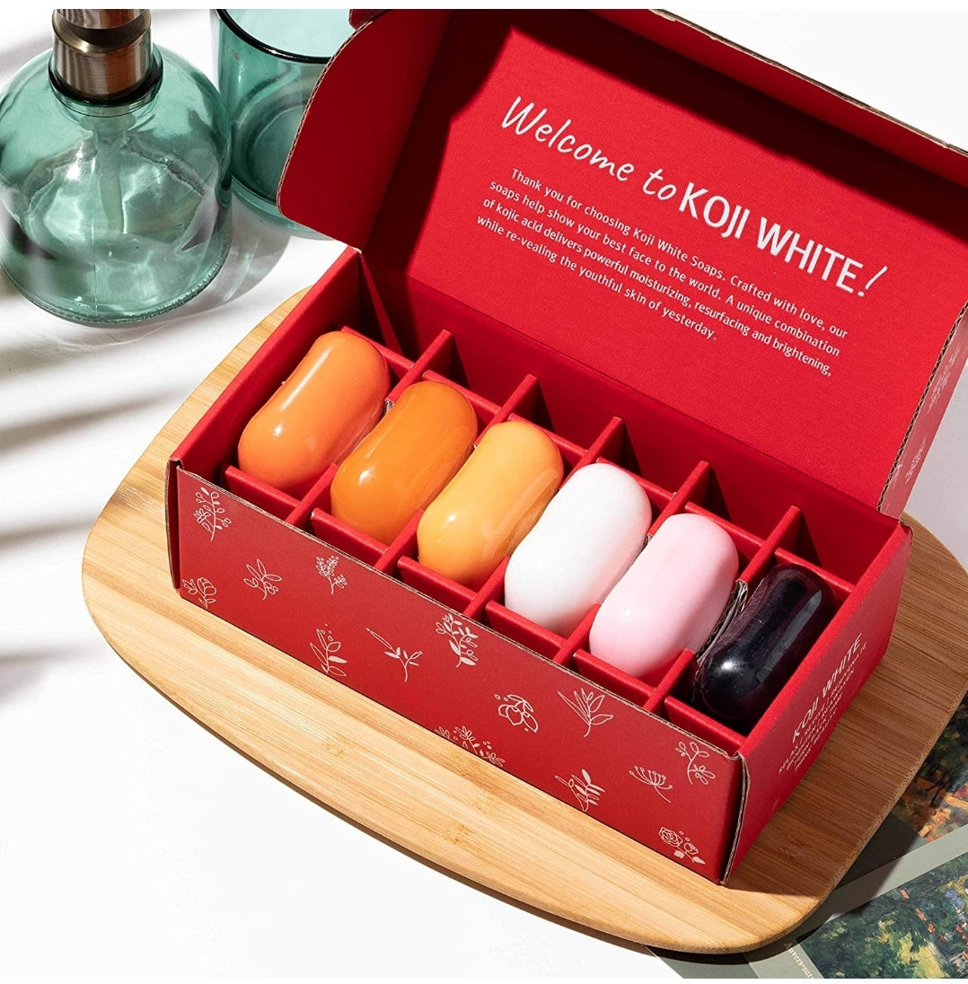 Koji White Kojic Acid Skin Brighten & Glowing Soap - Bath Women Gift B   Stylbl