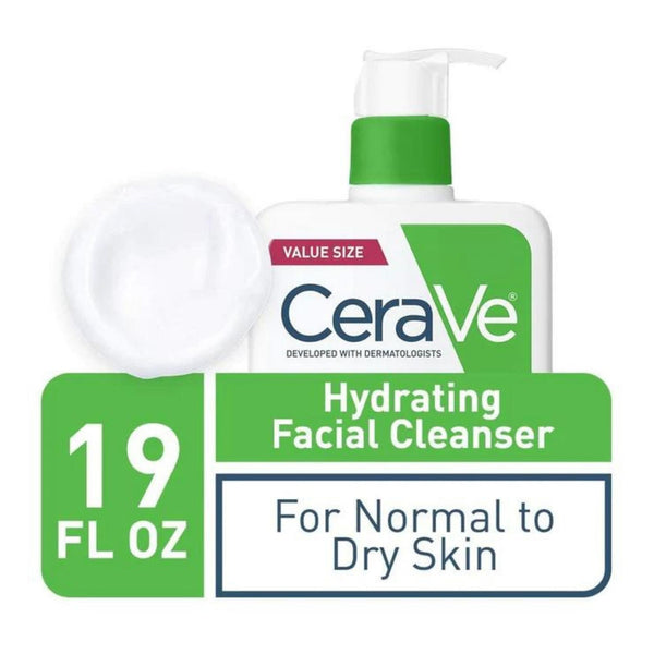 CeraVe Hydrating Facial Cleanser | Moisturizing Non-Foaming Face Wash with Hyaluronic Acid, Ceramides & Glycerin