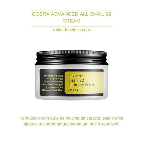 Advanced Snail 92, All in One Cream, 100 ml