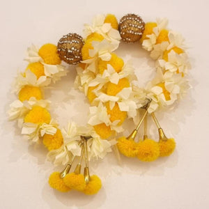 Yellow Artificial Flower Hand Gajra.