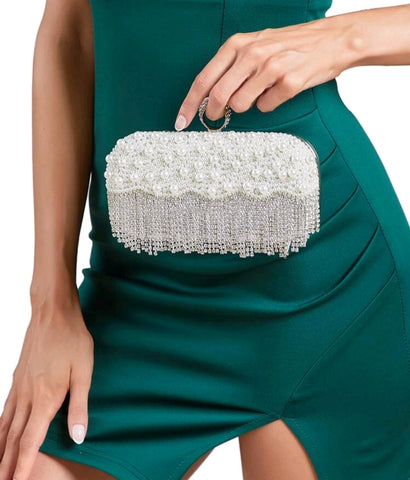 Rhinestone Decor Box Bag.