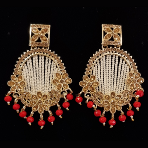 Flat Diamond and Pearls Chandbalis