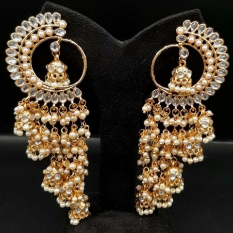 Kundan chandbali jhumka