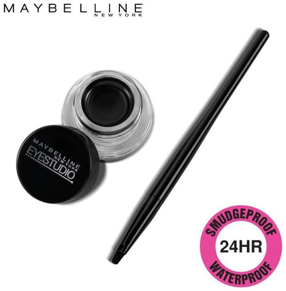 Maybelline New York Makeup Eyestudio Lasting Drama Gel Eye Liner, Blackest Black, Waterproof