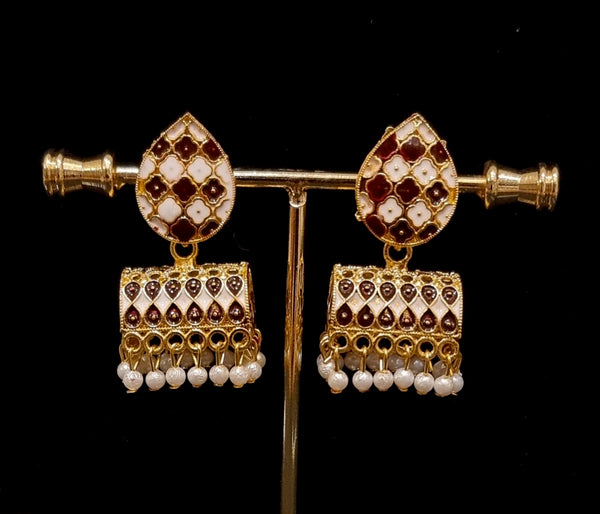 Traditional enamel paint jhumkis.