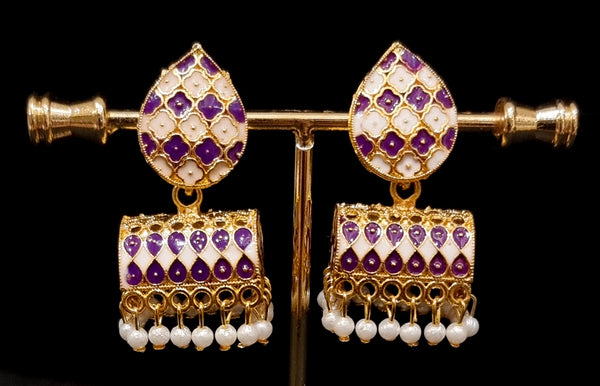 Traditional enamel paint jhumkis.