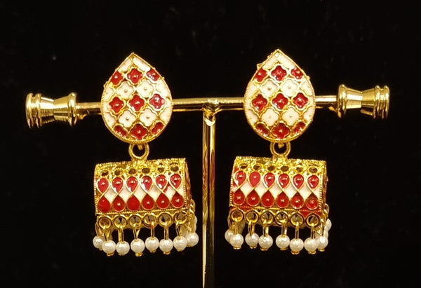 Traditional enamel paint jhumkis.