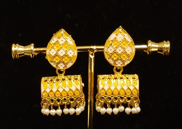 Traditional enamel paint jhumkis.