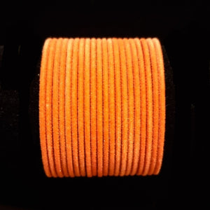 ( 2.8 ) orange velvet metal bangles 20 pcs.