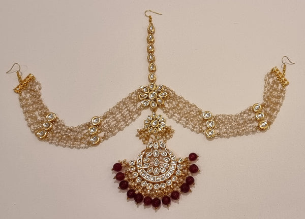 Kundan Haya Moti Designer Maharaani Bridal Jewellery Set.