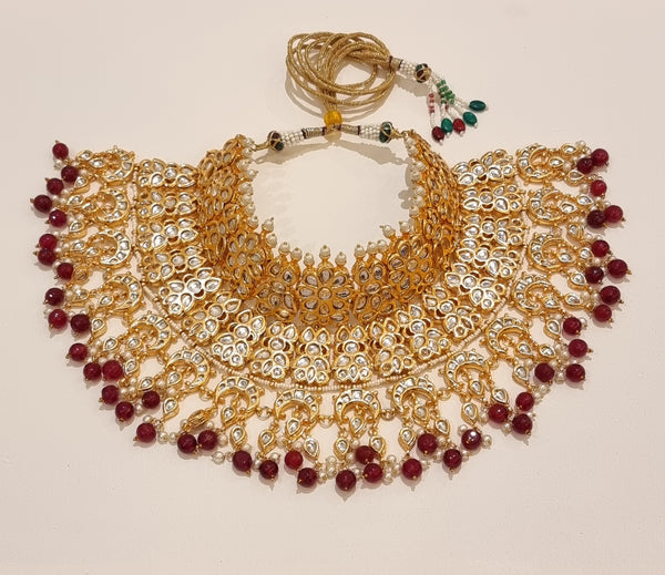 Kundan Haya Moti Designer Maharaani Bridal Jewellery Set.