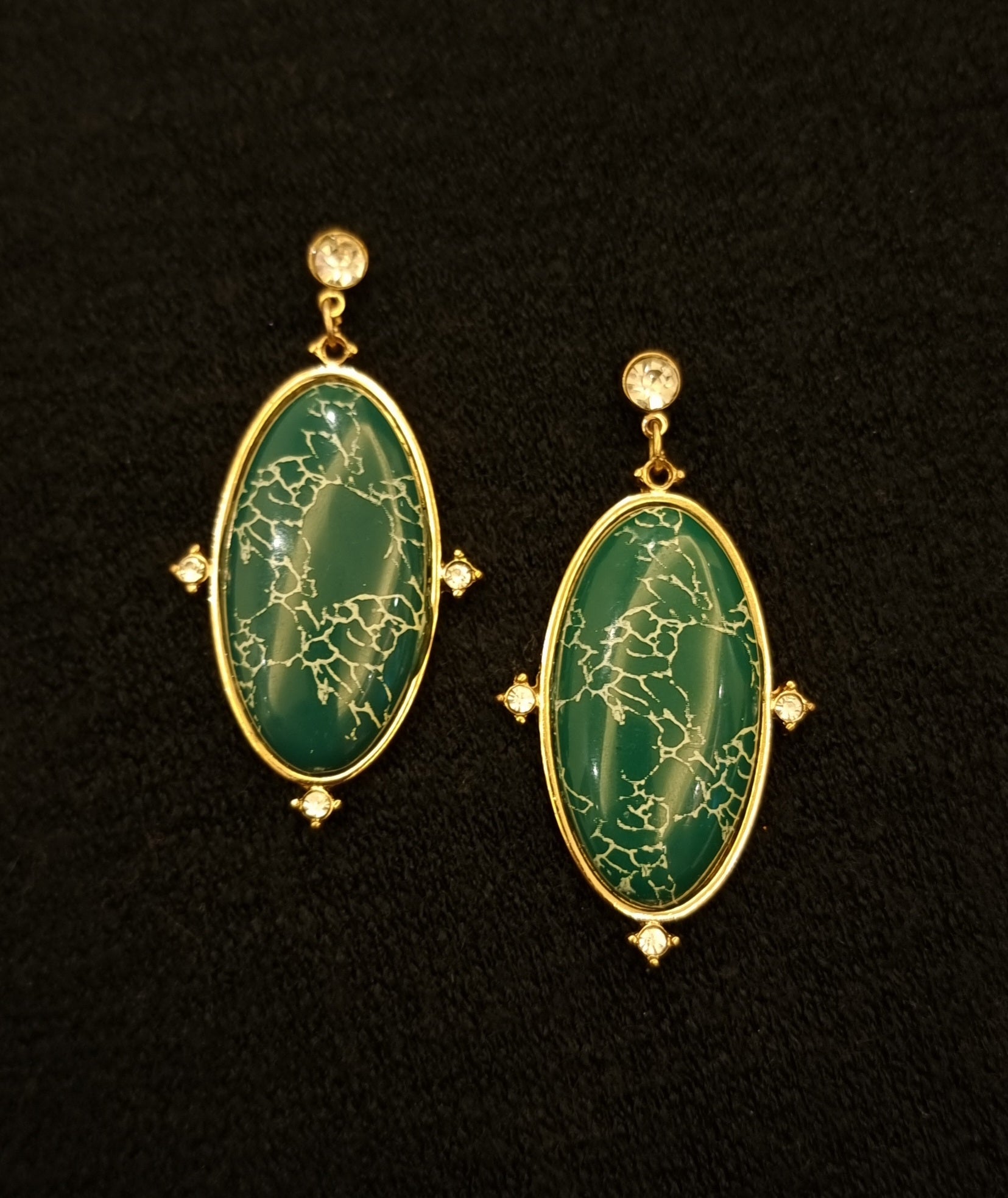 Green Jasper Earrings.