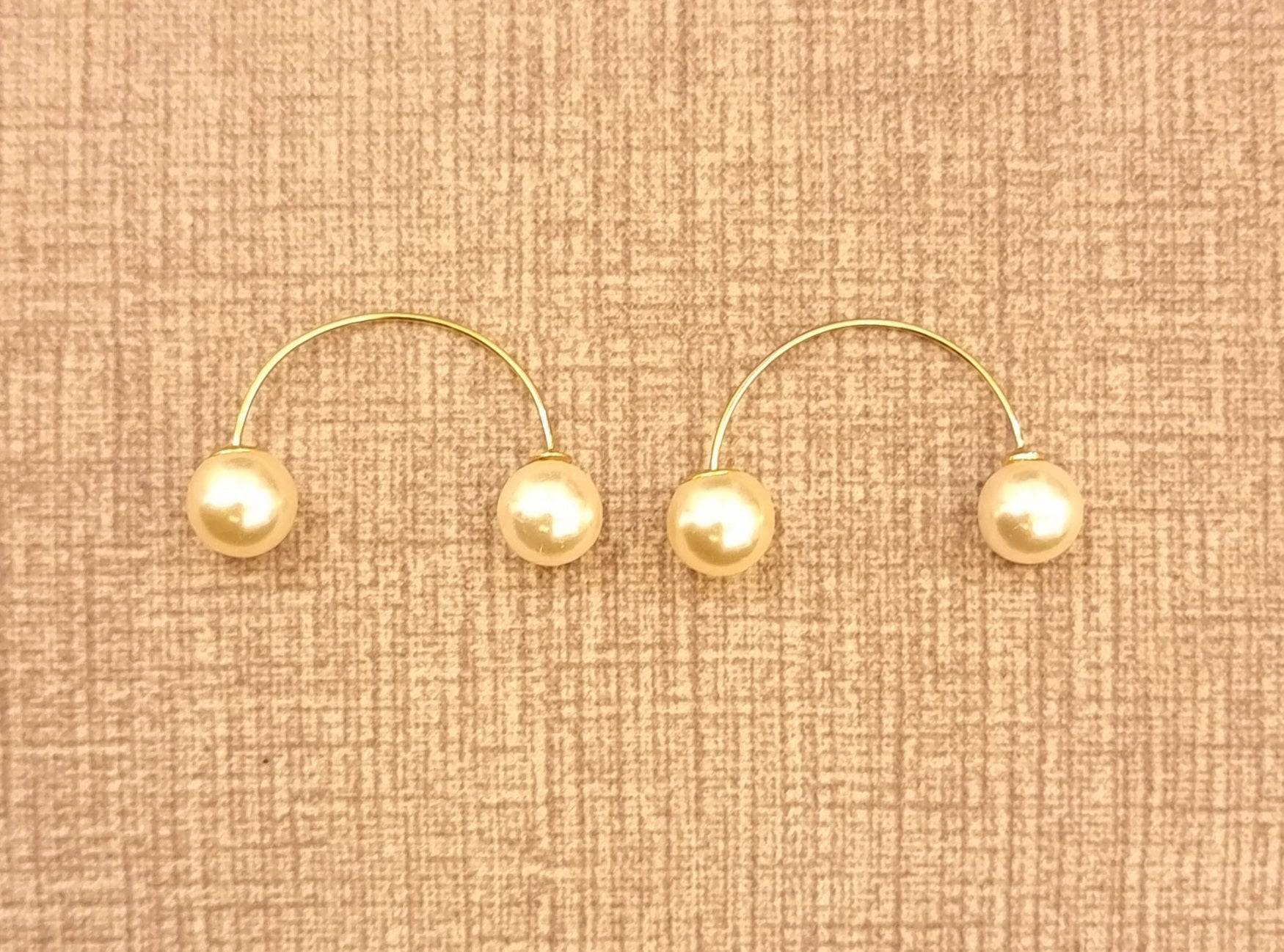 Pearl Hoop Earrings.