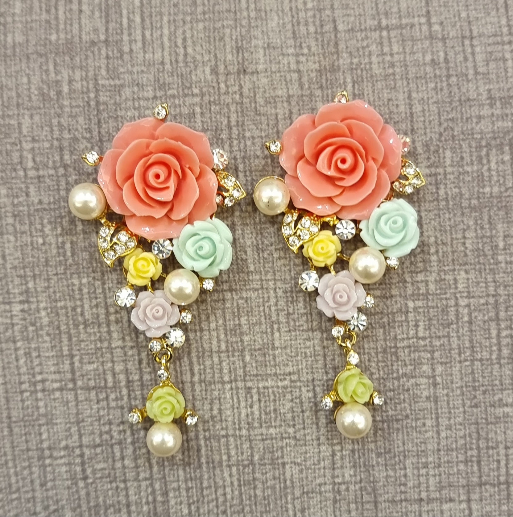 Pastel Floral Earrings.