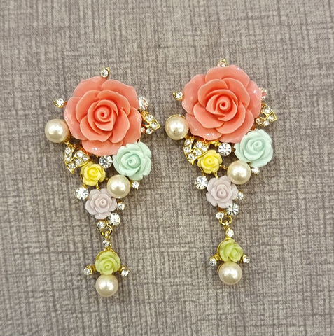 Pastel Floral Earrings.