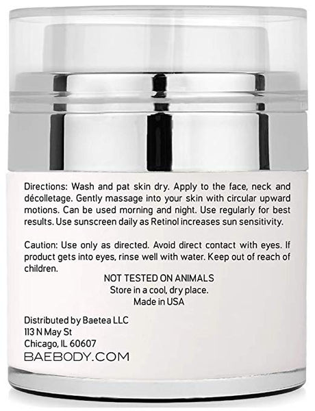 Baebody Retinol Moisturizer Cream for Face and Eye Area