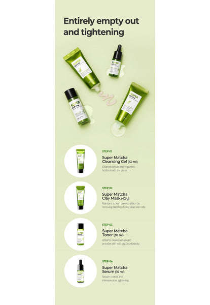 Super Matcha Pore Care Starter Kit, Edition, 4 Piece Set