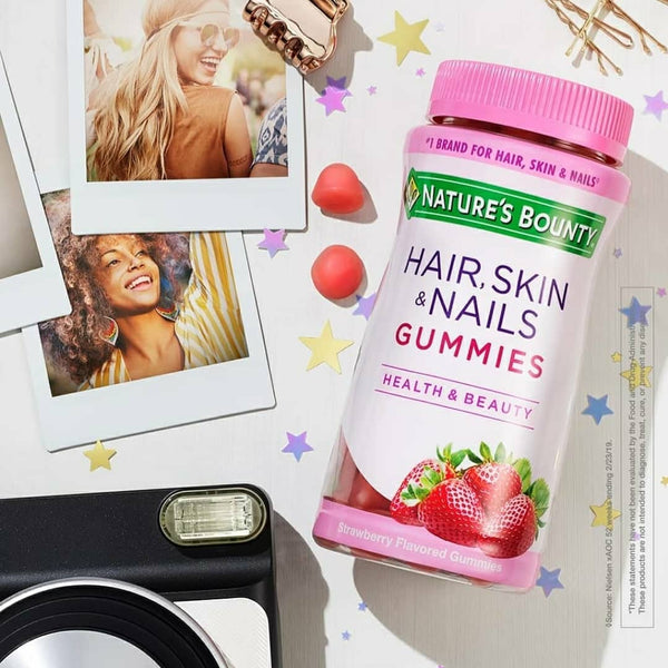 Optimal Solutions, Hair, Skin & Nails, Strawberry Flavored, 80 Gummies