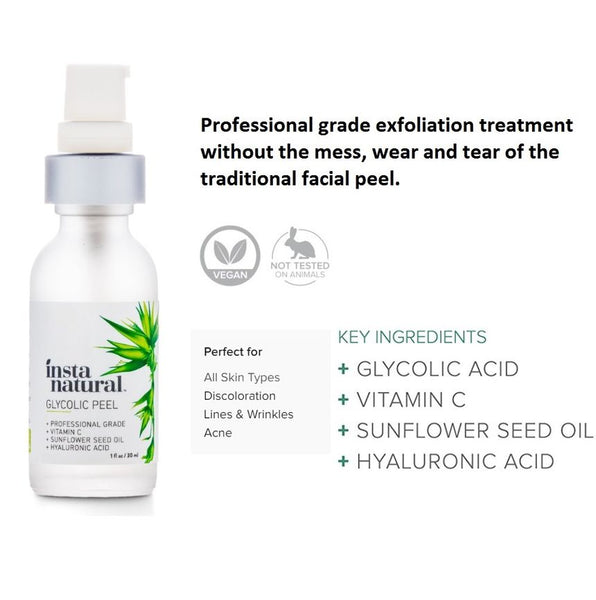 InstaNatural, Glycolic Peel, 1 fl oz (30 ml)