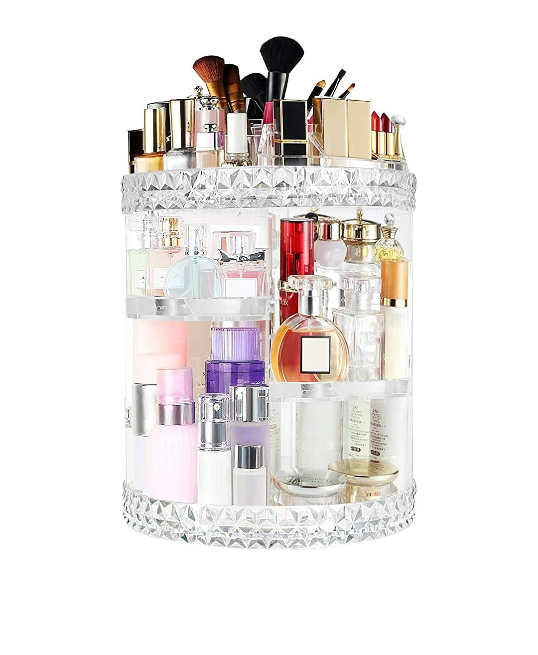 Makeup Organizer 360 Degree Rotating 7 Adjustable Layers Large Capacity 