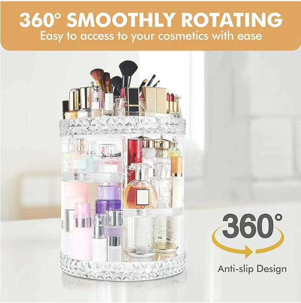 Makeup Organizer 360 Degree Rotating 7 Adjustable Layers Large Capacity 