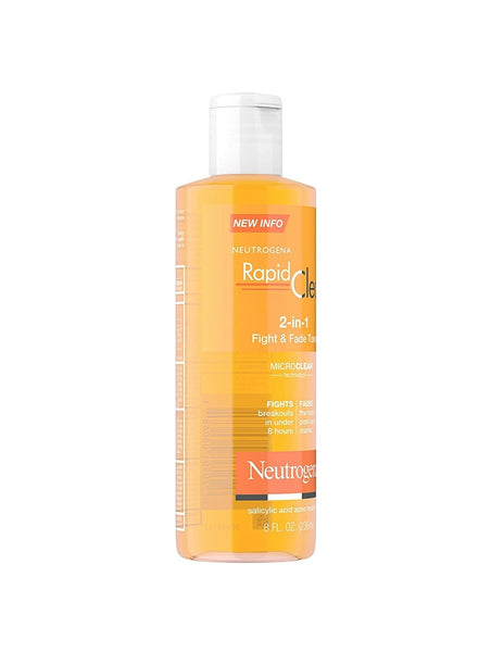 Neutrogena Rapid Clear 2-In-1 Fight & Fade Acne Toner, 8 Fl. Oz.