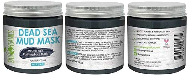 Sky Organics - Dead Sea Mud Mask, 8.8 fl oz (250 g)