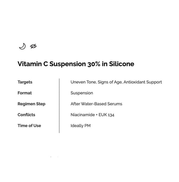 THE ORDINARY

Vitamin C Suspension 30% in Silicone( 30ml)