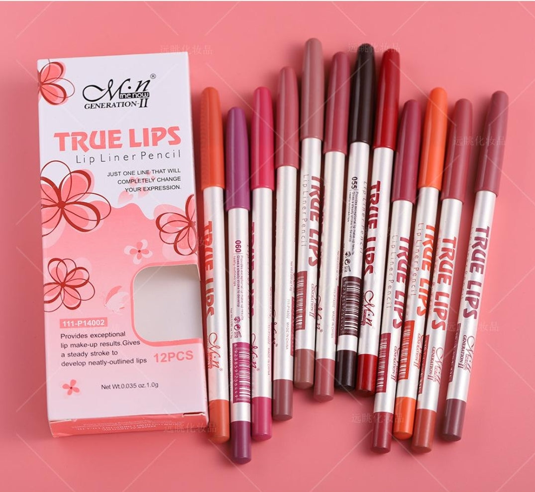 M.n MENOW Brand Make Up True Lips 12Color Lip Liner Pencil Waterproof Professional Lip Liner 