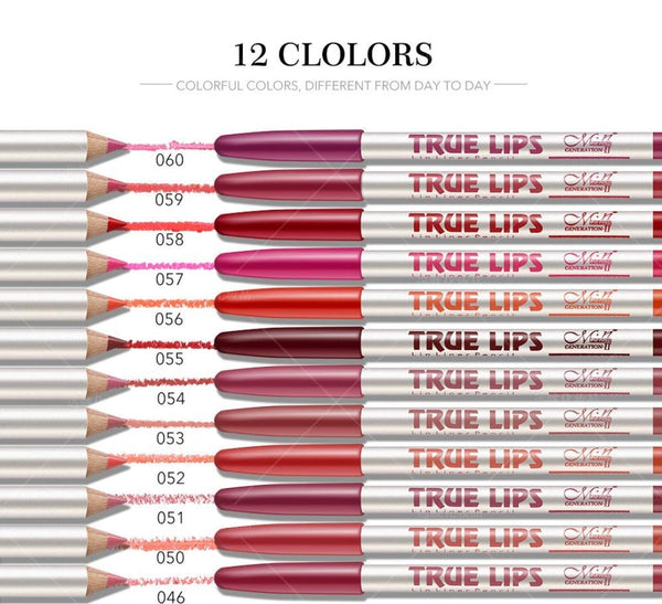 M.n MENOW Brand Make Up True Lips 12Color Lip Liner Pencil Waterproof Professional Lip Liner 