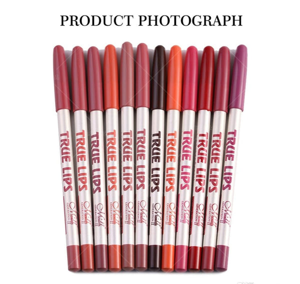 M.n MENOW Brand Make Up True Lips 12Color Lip Liner Pencil Waterproof Professional Lip Liner 