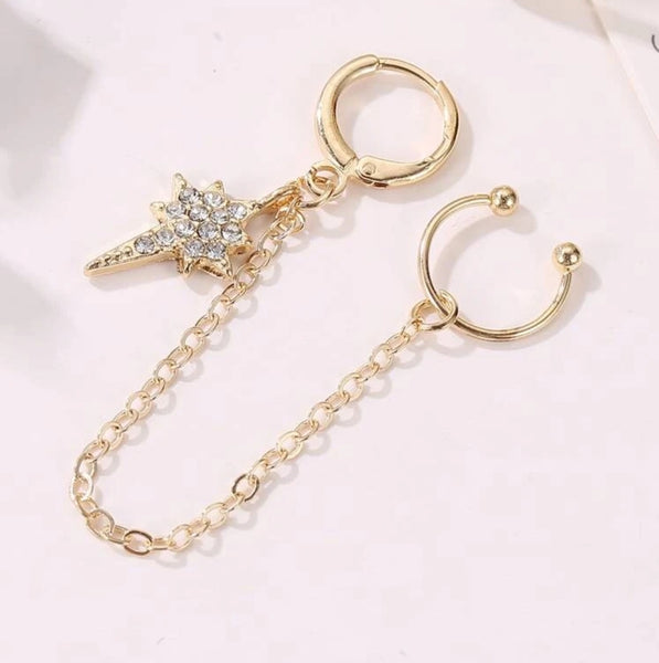 Rhinestone Decor Earrings.