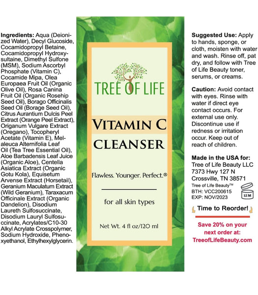 Tree of Life Vitamin C Complete Regimen | Includes Cleanser, Toner, Serum, Face Cream and Eye Gel