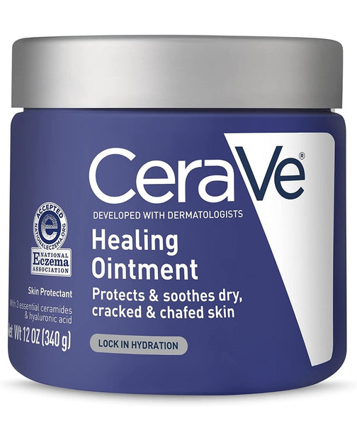 CeraVe Healing Ointment | Moisturizing Petrolatum Skin Protectant for Dry Skin with Hyaluronic Acid and Ceramides | Lanolin Free & Fragrance Free | 12 Ounce