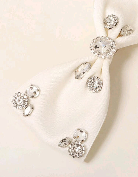 2pcs Rhinestone Bow Decor Hair Pin