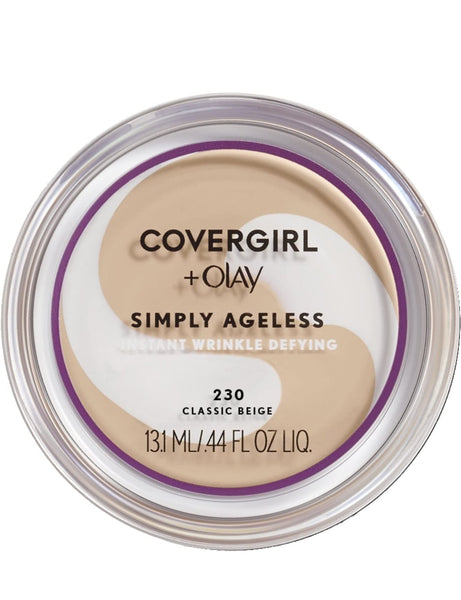 CoverGirl Face Products CoverGirl & Olay Simply Ageless Foundation, Classic Beige 230, 0.40-Ounce Package