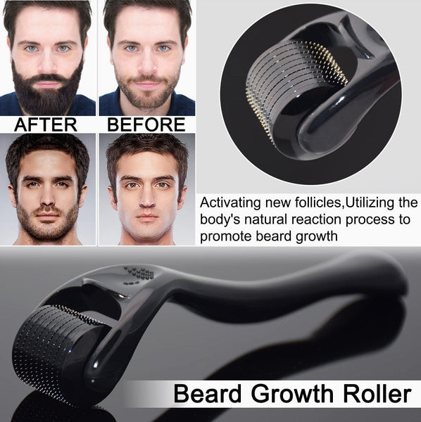 Beard Growth Kit,Beard Grooming Kit,Beard Kit W/Beard Roller,Beard Growth Oil,Beard Wash, Beard Balm,Comb,Brush,Shaving Scissors,Bag,E-book,Stocking Stuffers Birthday Gifts for Fathers Dad Men Him