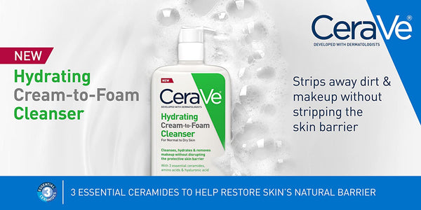 CeraVe
Hydrating Cream To Foam Cleanser For Normal To Dry Skin(19floz)